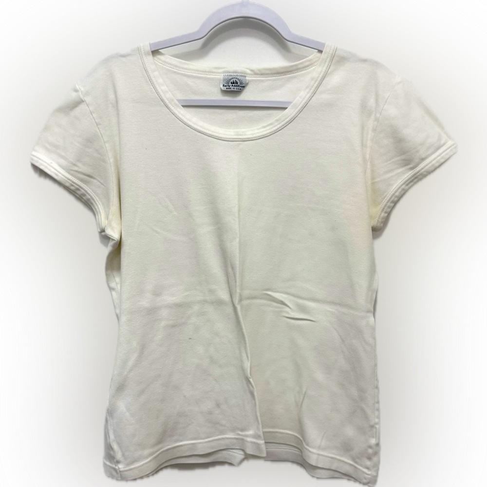 Early additions Cream Short Sleeve T-Shirt | Sz L